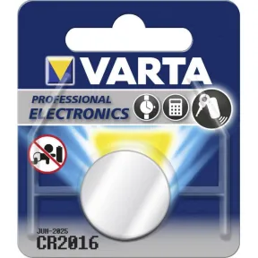 Pilas de Botón Litio Varta CR2016 - Lote de 10 unidades