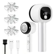 Quitapelusas eléctrico recargable con pantalla LED y 6 hojas