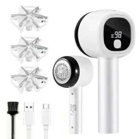 Quitapelusas eléctrico recargable con pantalla LED y 6 hojas