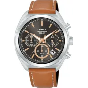Reloj de Acero Inoxidable LORUS con Correa de Cuero