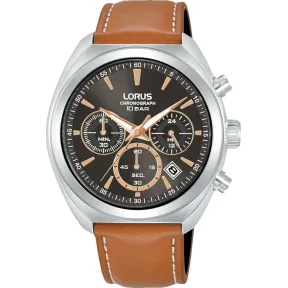 Reloj de Acero Inoxidable LORUS con Correa de Cuero