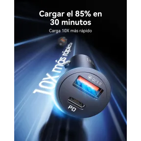Cargador de Coche 60W USB-C, Carga Rápida 12V Mechero