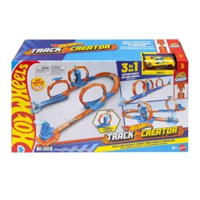 Conjunto de pista Hot Wheels con coche y triple looping