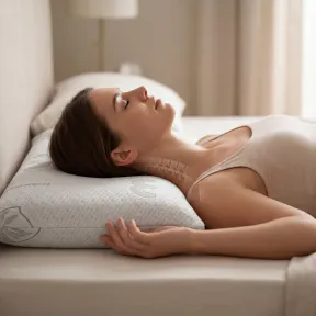 Almohada Viscoelástica para Cuello con Aloe Vera, 80cm