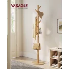 Perchero de Madera Maciza en Forma de Árbol con 8 Ganchos