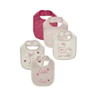 Set de 5 Baberos Suaves de Algodón para Bebé, Varios Colores