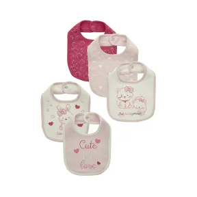 Set de 5 Baberos Suaves de Algodón para Bebé, Varios Colores