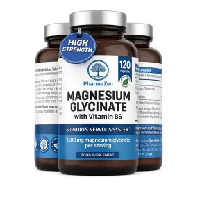 Magnesio Bisglicinato 1500 mg con Vitamina B6 - 120 cápsulas