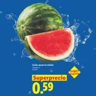 Sandía sin pepitas rayada de LIDL