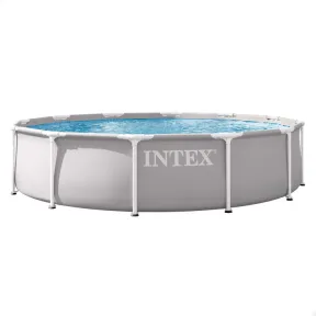 Piscina redonda Prism Frame INTEY, gris, hasta 4m, sin depuradora