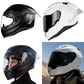 Casco NEXX X.R3R de fibra, ECE22.06, con PinLock, negro y blanco
