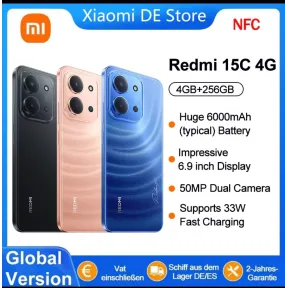 Redmi 15C Xiaomi 4G NFC 256GB + 4GB de RAM