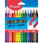 Estuche Maped con 15 lápices y 12 rotuladores de color