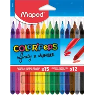 Estuche Maped con 15 lápices y 12 rotuladores de color