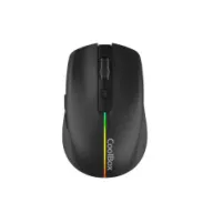 Mouse gaming inalámbrico Coolbox W01 negro 1600 DPI recargable.