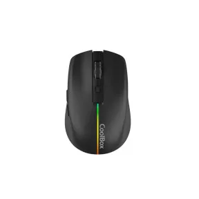 Mouse gaming inalámbrico Coolbox W01 negro 1600 DPI recargable.
