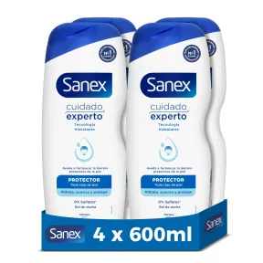 Gel de Ducha Sanex Cuidado Experto, Pack 4 x 600ml