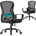 Silla Ergonómica de Oficina con Soporte Lumbar y Malla