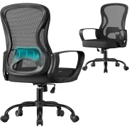 Silla Ergonómica de Oficina con Soporte Lumbar y Malla