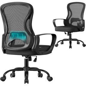 Silla Ergonómica de Oficina con Soporte Lumbar y Malla