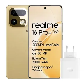 realme 16 Pro+ 5G: 8GB, 256GB, 200MP y Carga Rápida 80W