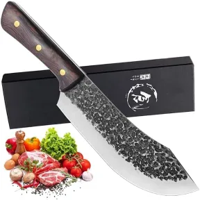 Cuchillo profesional DAMASCO JASON 30cm para barbacoa y carne.