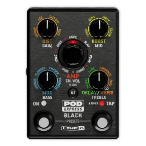 POD Express Black – Procesador Hi-Gain Ultra-portátil para guitarra
