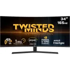 Monitor Gaming 34" QHD 2560x1440 Fast IPS 165Hz Twisted Minds