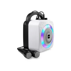 Karaoke RockJam Portátil Bluetooth con Dos Micrófonos y LEDs