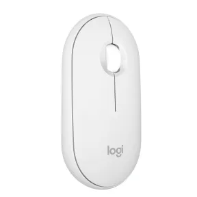 Ratón Inalámbrico Bluetooth Rosa-Blanco Logitech Pebble M350s