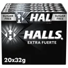 Halls Menta Fuerte, Caramelo Sin Azúcar - Caja de 20 Sticks