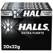 Halls Menta Fuerte, Caramelo Sin Azúcar - Caja de 20 Sticks