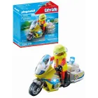 Moto de Emergencias PLAYMOBIL City Life 71205 con Luz Intermitente