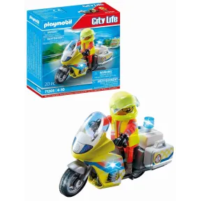 Moto de Emergencias PLAYMOBIL City Life 71205 con Luz Intermitente