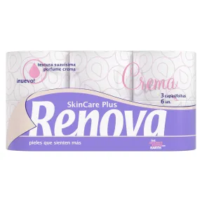 Papel Higiénico RENOVA - 6 Unidades en Paquete de 1
