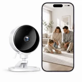 Cámara WiFi 1080P Interior, Audio Bidireccional y Visión Nocturna