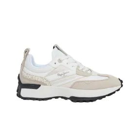 Zapatillas de Piel Lucky Print en Blanco de Pepe Jeans