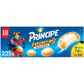 Galletas Estrella con Chocolate Blanco y Crema, 225 g