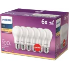 Bombilla LED E27 100W blanca cálida - Pack 6 unidades