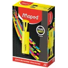 Pack de 12 subrayadores Classic amarillos Maped con punta biselada