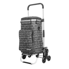 Carrito de Compra Plegable Rubberneck con 6 Ruedas y Asa Ajustable