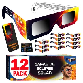 Gafas Homologadas para Eclipse Solar 2026 - Pack de 12