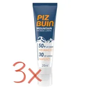 Protección solar 2 en 1: Piz Buin Mountain 50 SPF + Labial 30 SPF