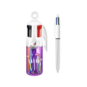 Bote decorativo con 6 bolígrafos BIC de 4 colores
