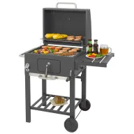 Barbacoa negra e inoxidable KOA para jardín