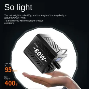 Lámpara portátil LED COB 80W para fotografía y vídeo