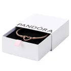 Pulsera de cadena de serpiente en oro rosa de 14K con corazón