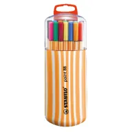 Estuche Zebrui con 20 rotuladores punta fina STABILO point 88