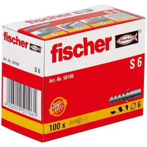Tacos S 6 Fischer | Fijación Segura en Hormigón y Ladrillo