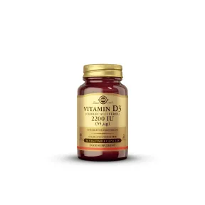 Cápsulas Vegetales de Vitamina D3 2200 Ui - Solgar 50 Unid.